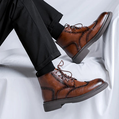 Ben Charles Brogue Leather Boots