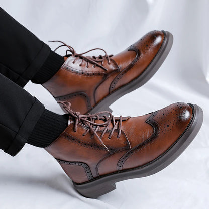 Ben Charles Brogue Leather Boots