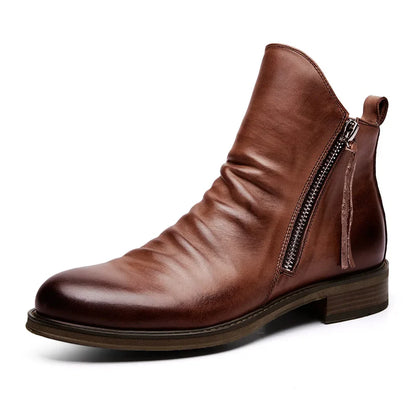 Bernardo Cavallino Leather Chelsea Boots